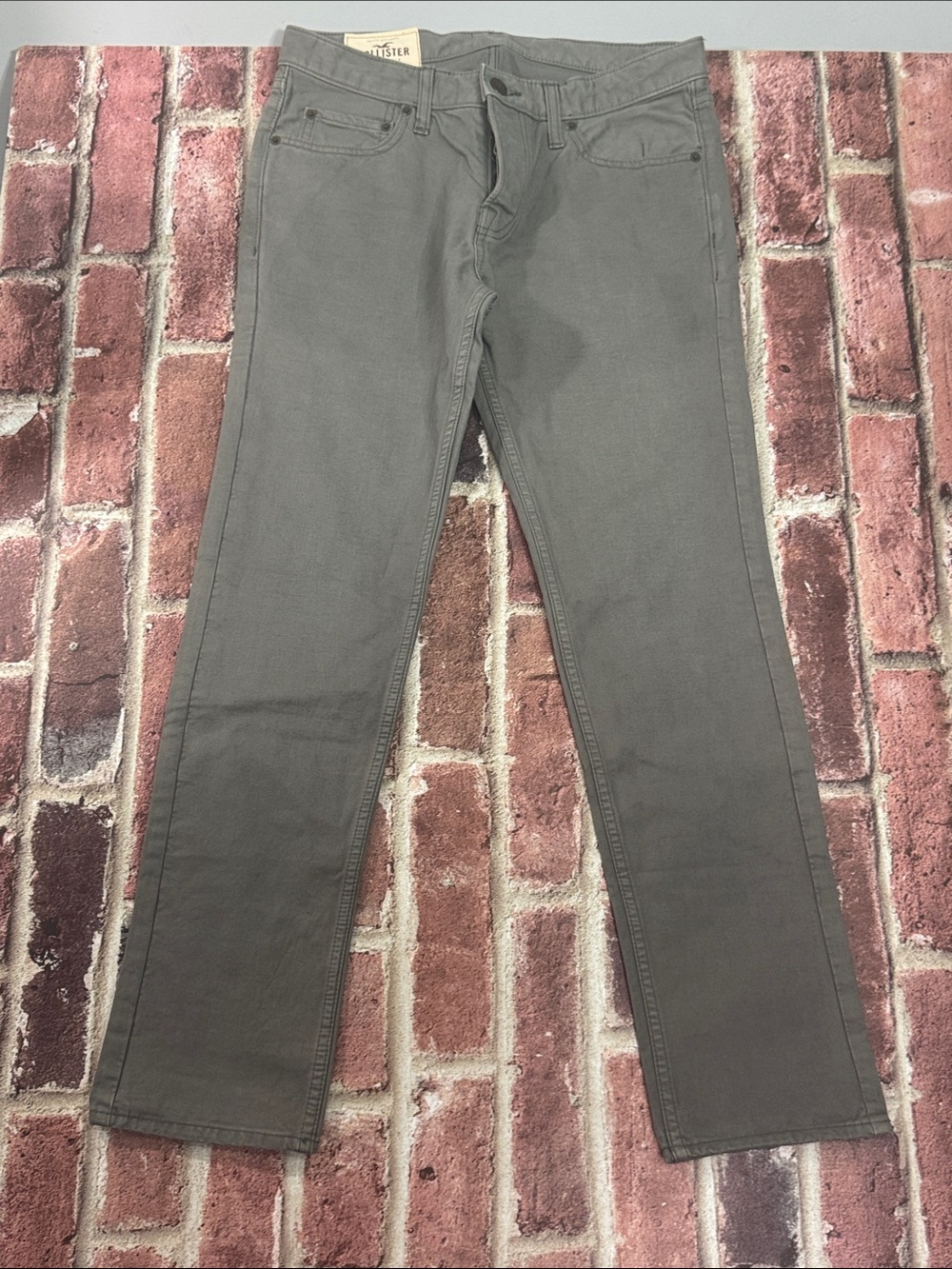 Hollister Button Fly Grey Cotton Pants 31x30